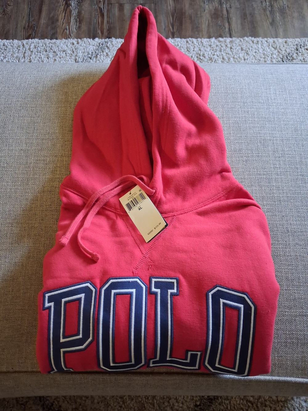 Polo by Ralph Lauren Men’s Red Hooded Sweatshirt. NWT. Size XL